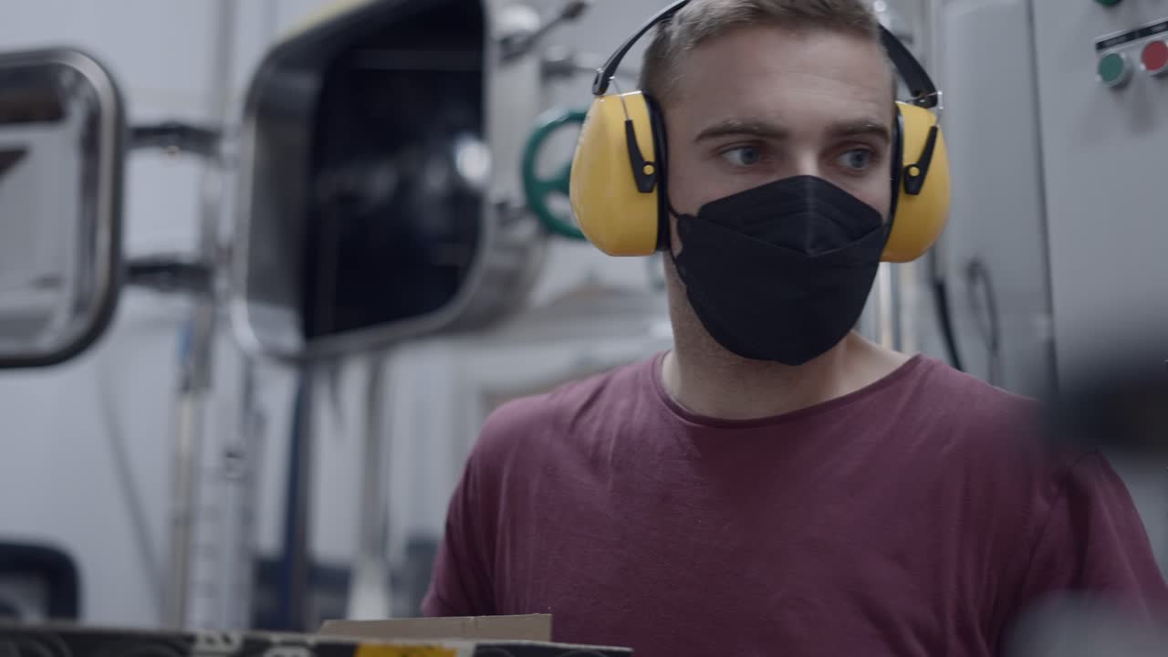 trabajador de fábrica en un entorno industrial