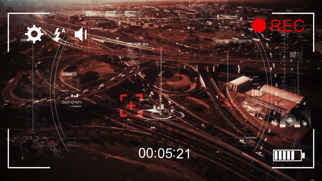 Filming traffic in town on a digital camera