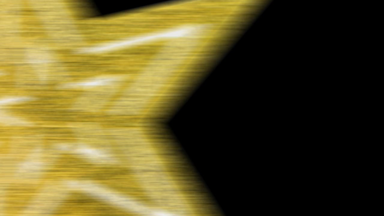Abstract Golden Arrow on Black Background