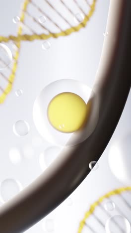 vertical 3d render illustration of cell on brown hair