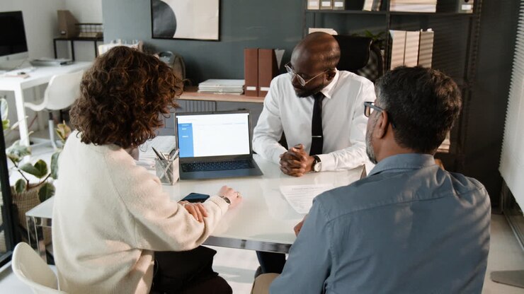 Business Meeting in Modern Office