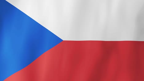 realistic czech republic flag waving in the wind. 4k animation.