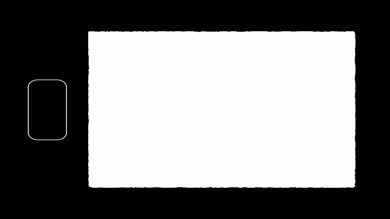 Vintage Film Frame Overlay with Perforation and White Screen