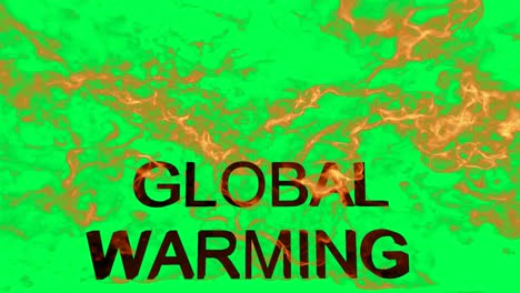 el calentamiento global representado con fuego