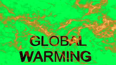 global warming depicted with fire