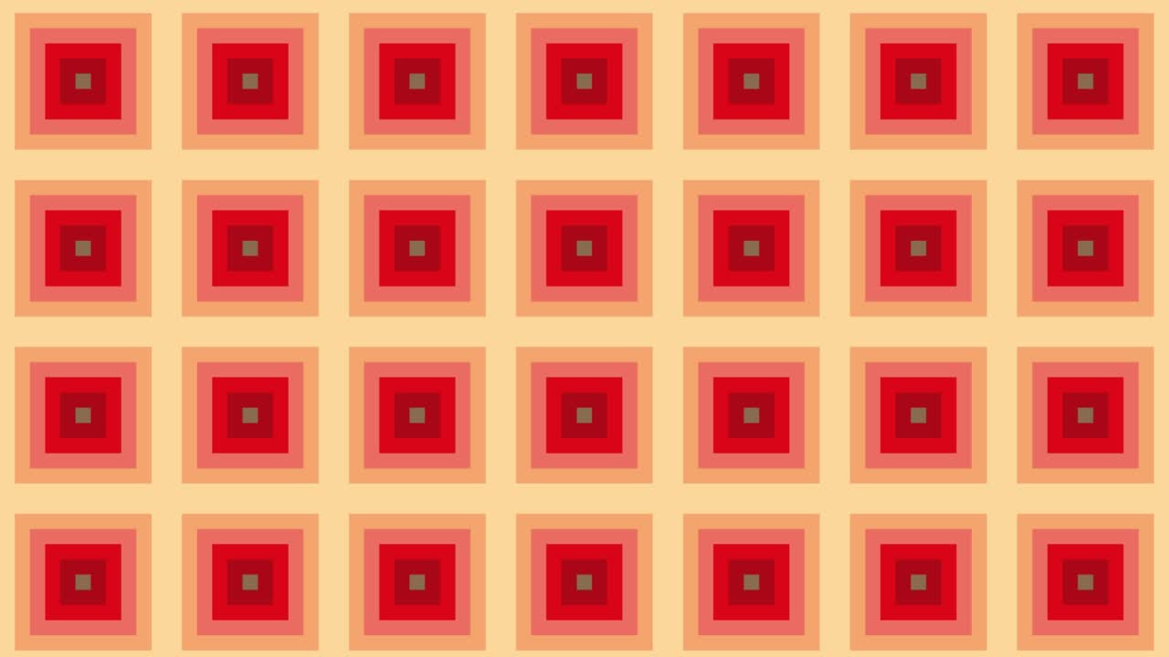 Colorful squares psychedelic. Geometric background. Animated illustration, looped graphic element