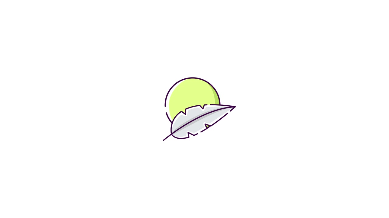 Animated Feather Quill Pen Icon