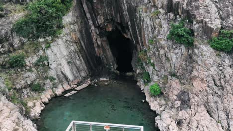 sea cave at high island reservoir east dam