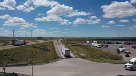 semi-truck-entering-freeway-on-sunny-day