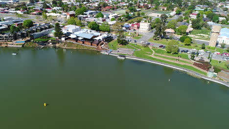 Flyover-of-Nagambie-Lake,-Australia