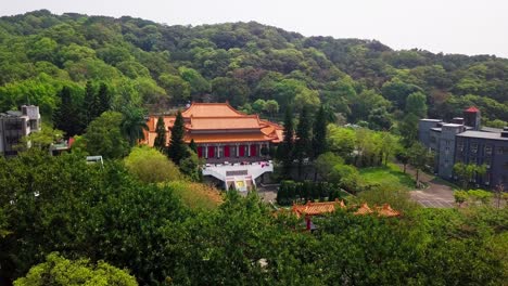 temple on mountain slope in taoyuan taiwan