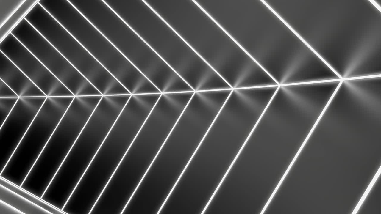 추상적인 3d 기하학적 배경과 네온 조명