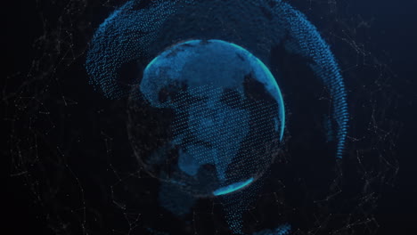 animação de uma rede de ligações em todo o mundo