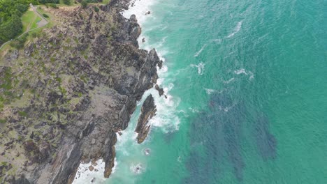 drone captures stunning cliffs and ocean waves