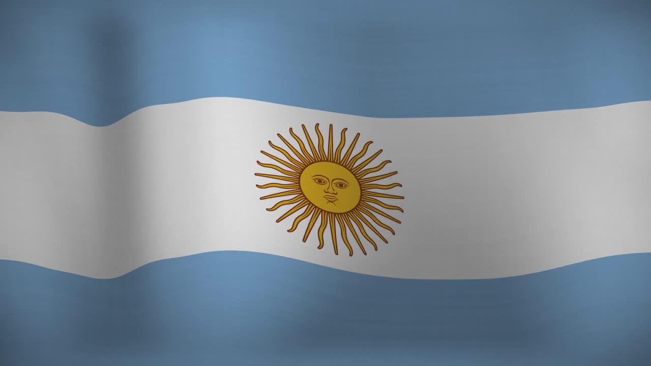 animación de la bandera de la argentina ondeando