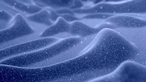 elegante negro festivo bg. fantástico fondo en bucle abstracto, las olas se mueven en una superficie brillante como un paisaje hecho de cera azul líquida con chispas. hermoso fondo suave con animación suave 4k