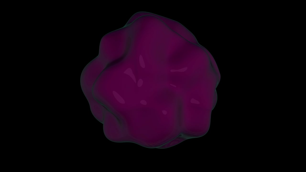 3D animation of sphere waves. Plasma or cell motion with alpha channel.