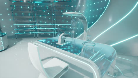 futuristic laboratory interior