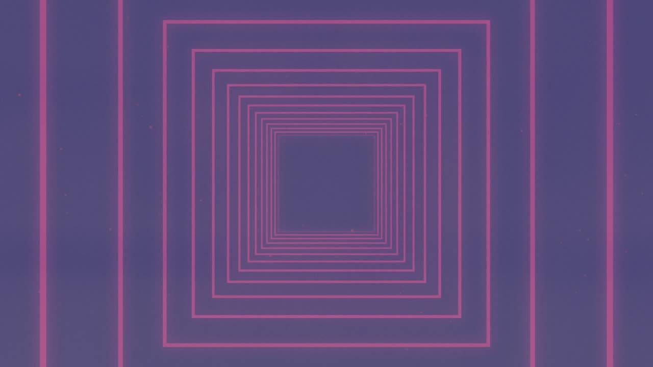 animación de un túnel brillante de neón sobre un fondo púrpura