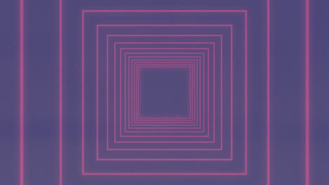 Animation-of-neon-glowing-tunnel-over-purple-background