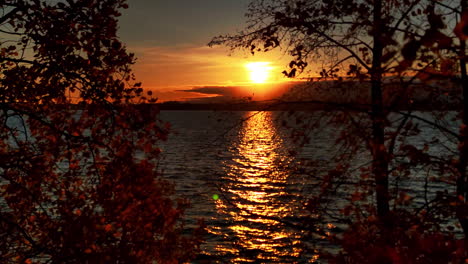 autumn sunset over a lake