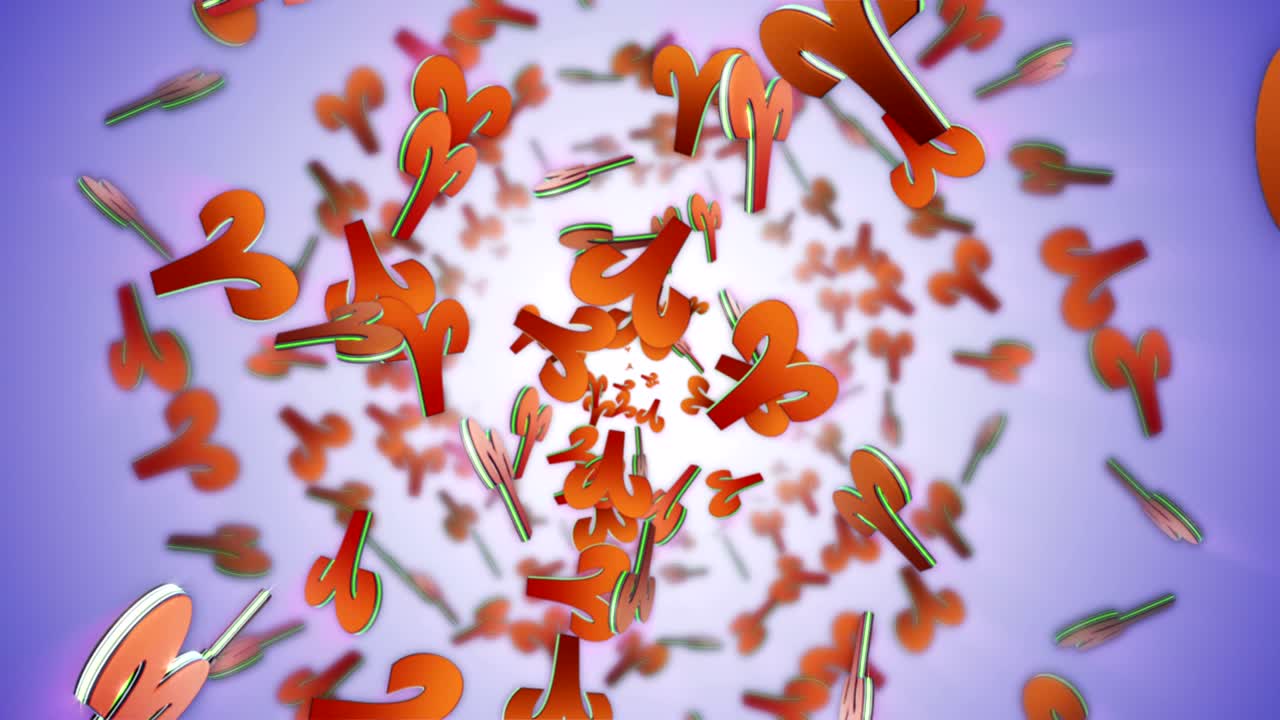 los signos del zodiaco en caída, el horóscopo, el fondo, con el canal alfa, el bucle