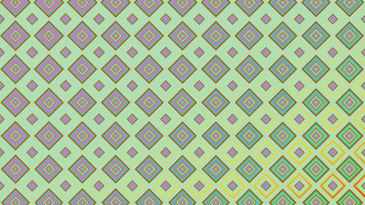 iridescencias multicolores de un fondo sin fin de bucles de cuadrados