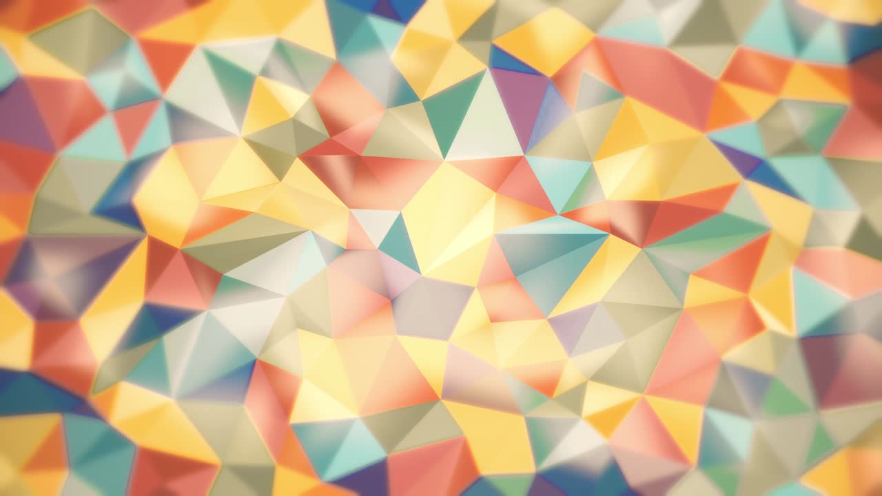 fondo abstracto claro de triángulos de diferentes colores con bordes suaves