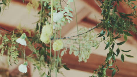 beautifully decorated wedding hall with floral arrangements