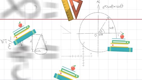 Animation-of-equations-and-data-processing-over-school-icons