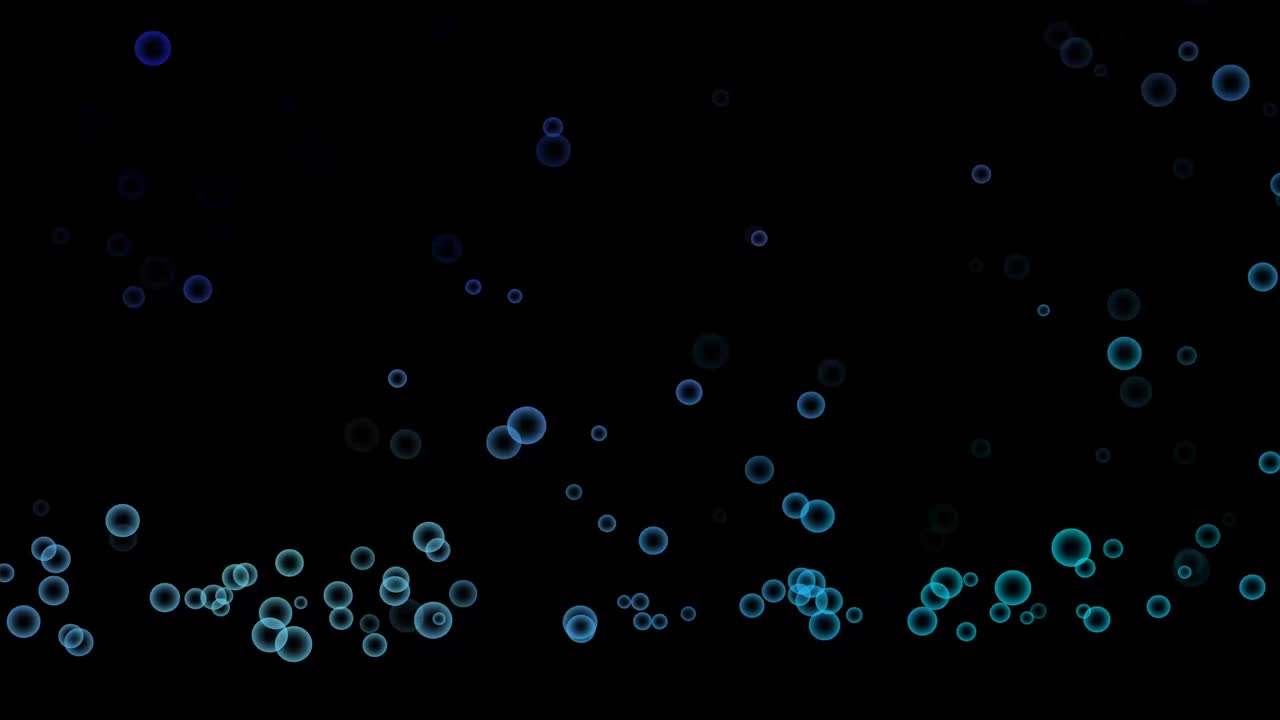 abstract aqua water bubbles floating floor bounce black isolated