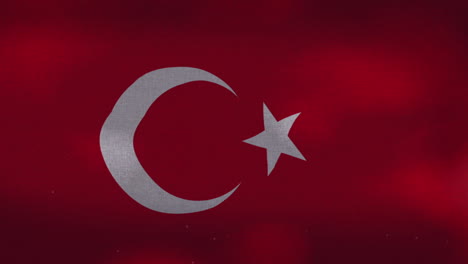 the turkey national waving flag