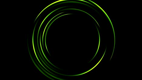 bright green loading waiting circles video animation