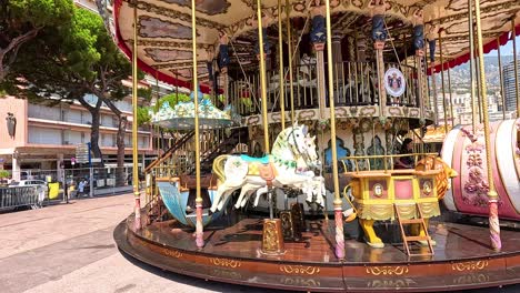 carousel spinning near monte carlo harbor