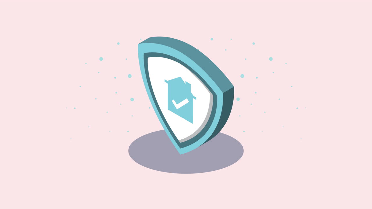 집 보호 방패 아이콘