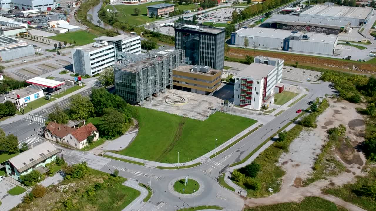 Aerial capture of the city of Celje, Slovenia