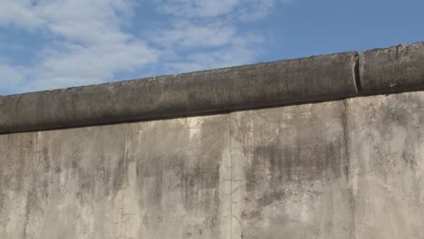 upper rim of berlin wall memorial at bernauer straße in berlin, germany