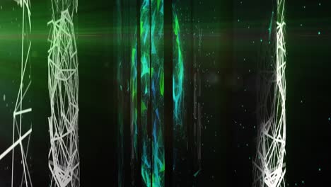 animación de formas en movimiento sobre fondo negro