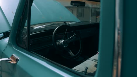 Interior-of-vintage-truck-being-repaired-shot-in-4k-120fps