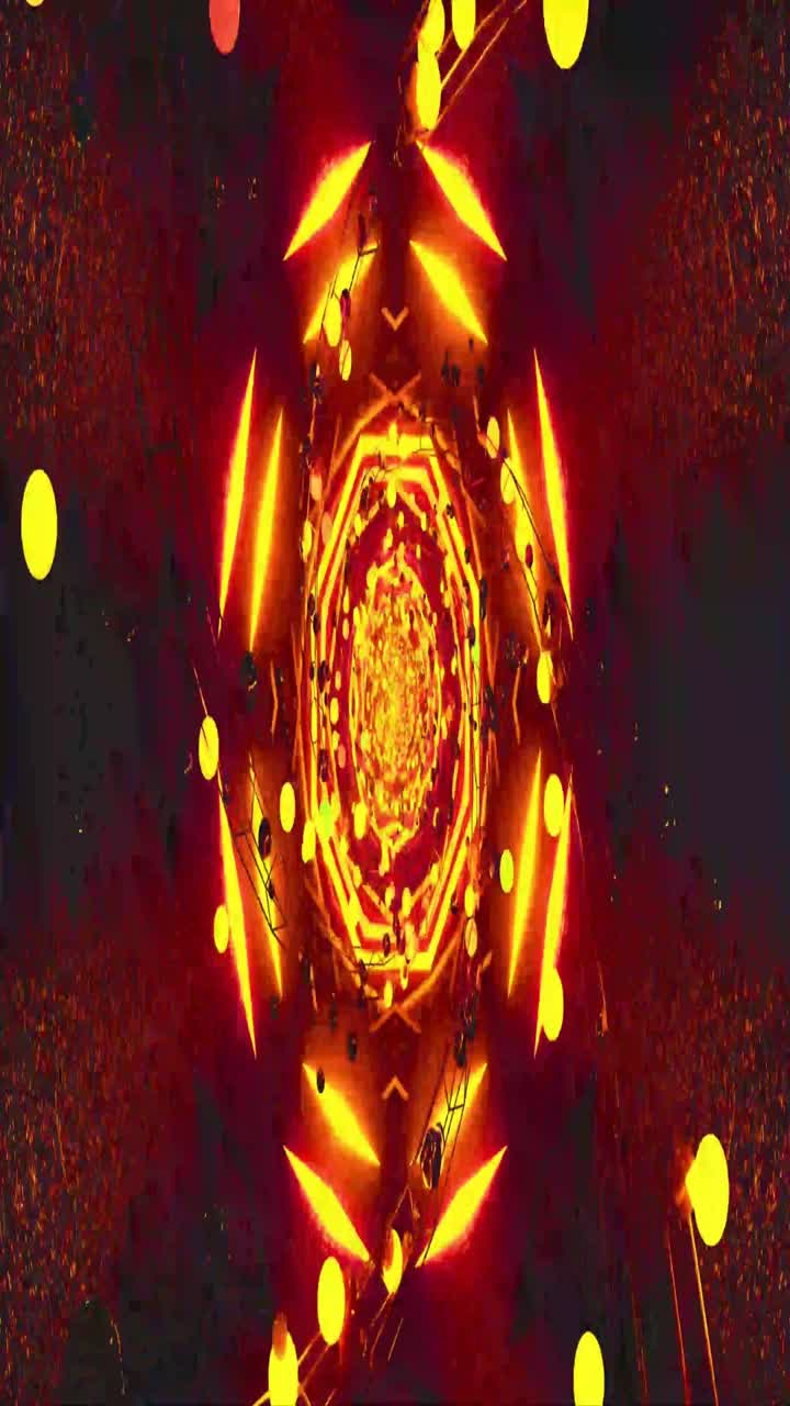 Parlayan Kürelerle Dinamik Soyut Geometrik Tünel