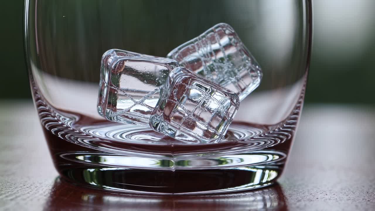 cubos de hielo en un vaso