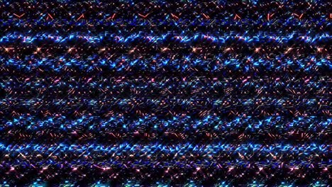 shining bright lines set wave motion, colorful, on black background
