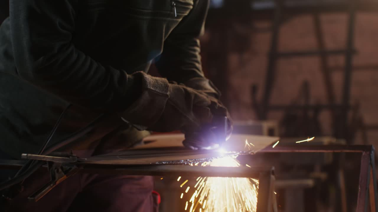 Welder at work