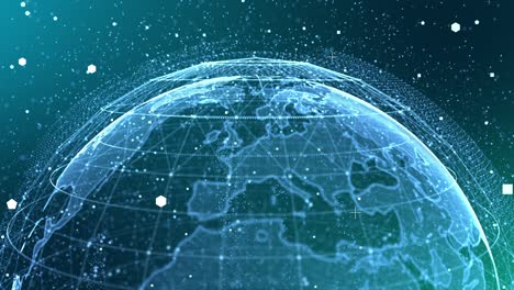 4k world earth rotating with currency icons loop animation background.