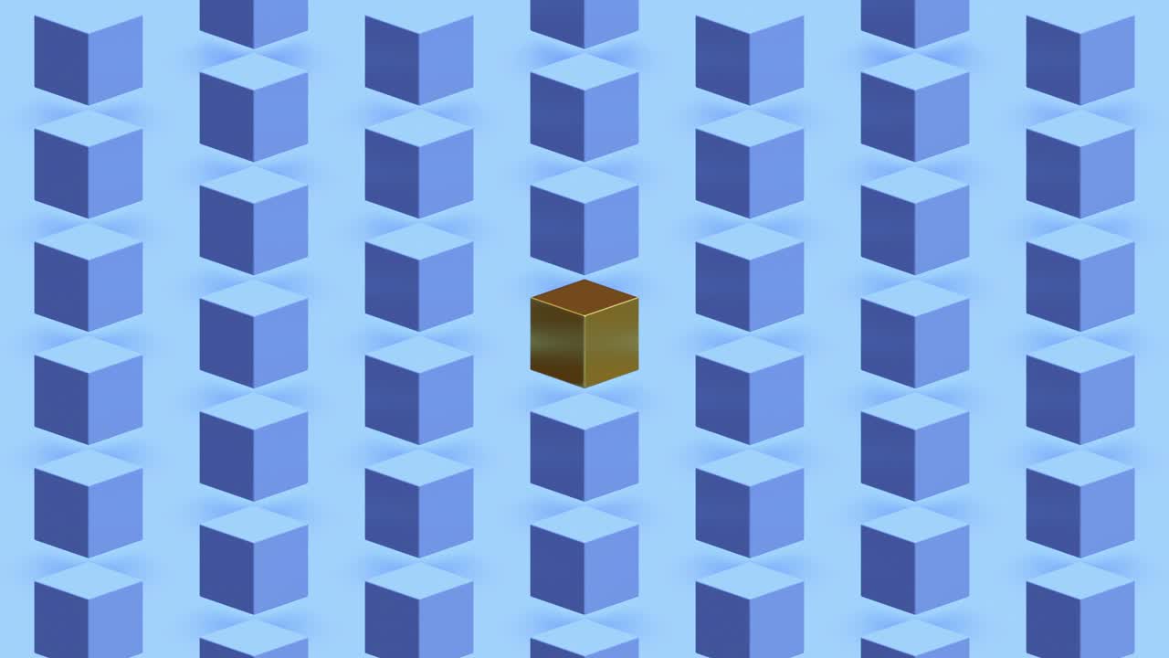 color cubo abstracto 3d render de fondo geométrico, diseño de movimiento. animación en bucle sin problemas.