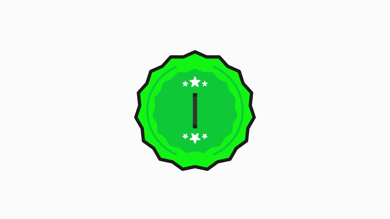 BPA FREE badge green Stamp icon in flat style on white background. Motion graphic.