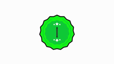 icona de sello verde de la insignia gratuita de bpa en estilo plano sobre fondo blanco. gráfico de movimiento.