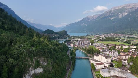 river ,interlaken jungfrau region switzerland drone,aerial