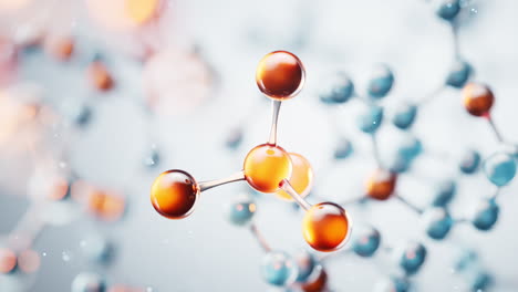 transparent molecules background, 3d rendering.