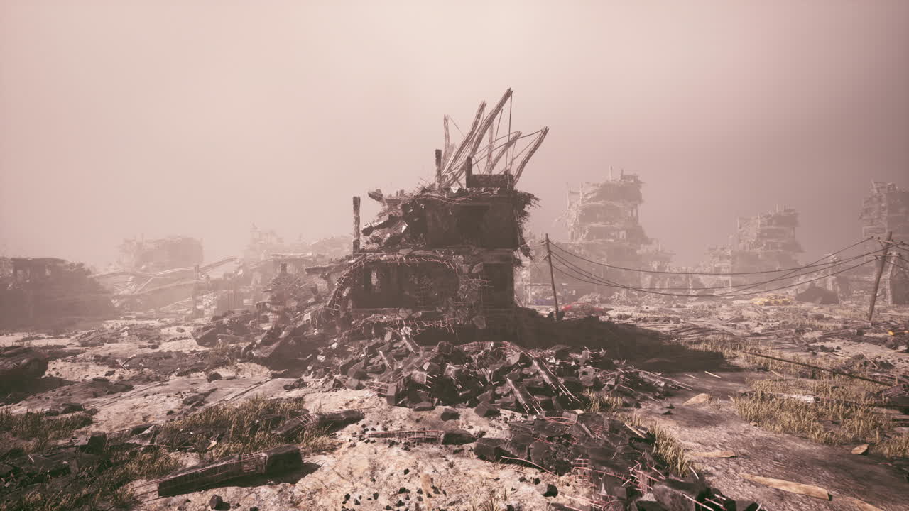 ruinas de ciudades post-apocalípticas